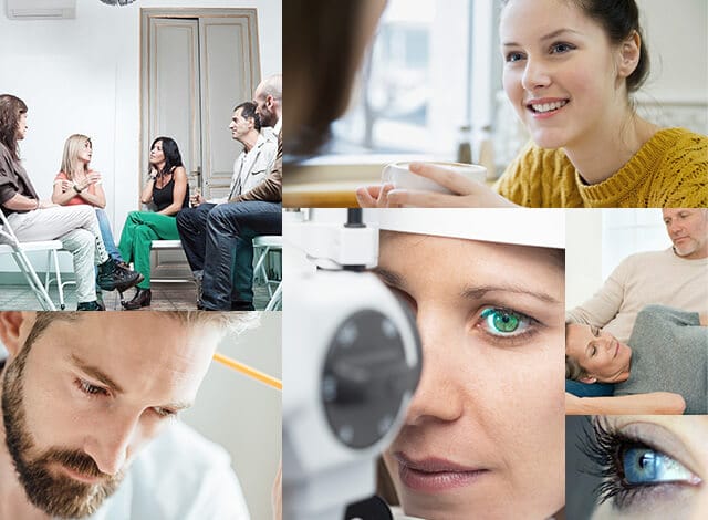 Menschen mit Uveitis in Alltagssituationen