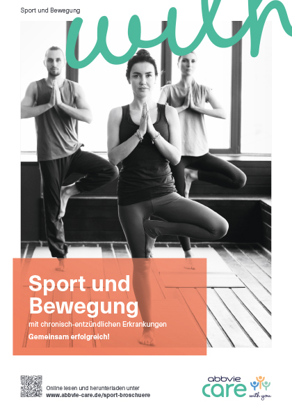 Titel der Broschüre Sport und Bewegung mit chronisch-entzündlichen Erkrankungen