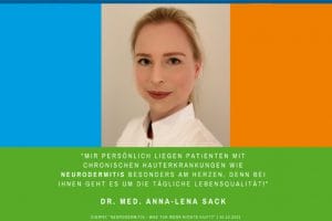 Dr. med. Anna-Lena Sack klärt in einem Webinar über Neurodermitis auf