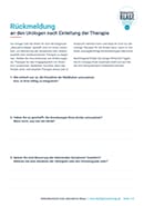 Titel der Broschüre Fragebogen Rückmeldung an den Urologen