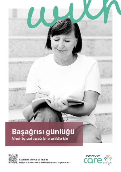 Titel der Broschüre Kopfschmerztagebuch Türkisch