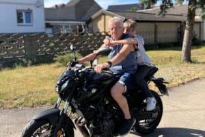 Peter Raguschke auf dem Motorrad