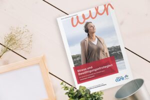Mockup der neuen AbbVie Care Stressbroschüre
