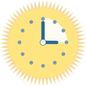 Illustration einer Uhr