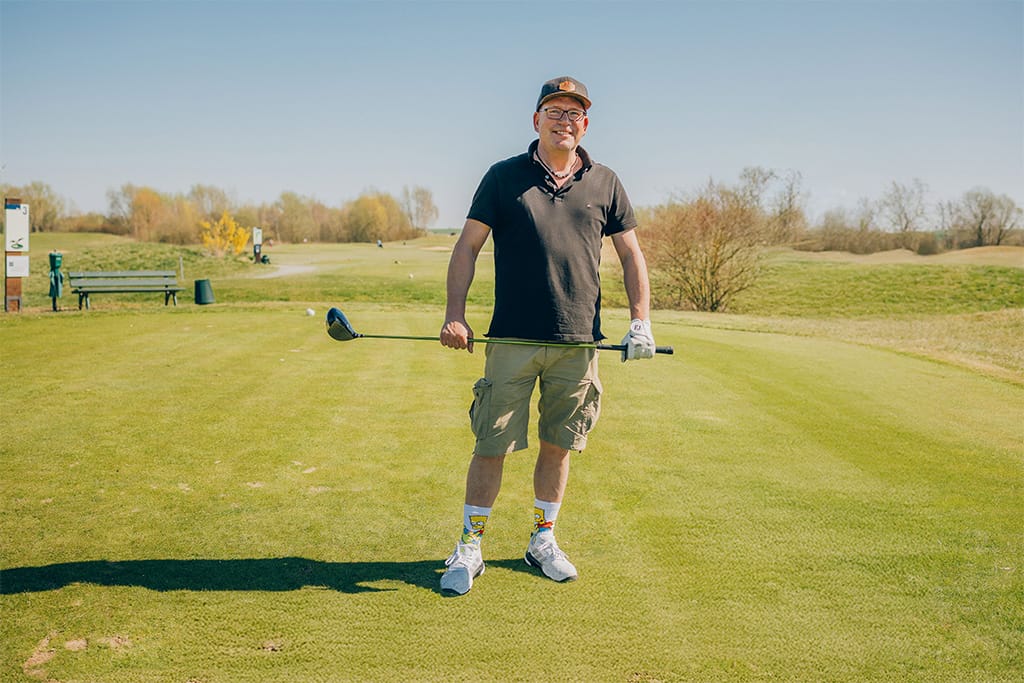 Jan beim Golfen