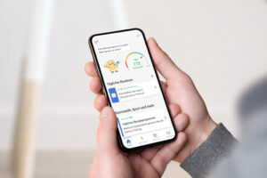 Eine Abbildung zu Blutkrebs wird auf einem Smartphone dargestellt