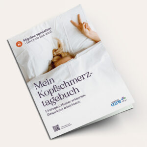 Infomaterial Cover vom Kopfschmerztagebuch